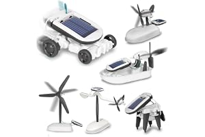 JAMARA 400185 Solar Kit 6-i-1 gåvor från 10 år för barn, leksaksrobotar, solspel teknikleksaker, 6 möjliga modeller, bilkörning, simning, svarvning, ström från solenergi