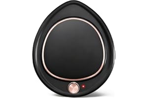 MQUPIN Kaffeebecherwärmer, Tassenwärmer für Schreibtisch, Elektrischer Kaffeewärmer 2 Temperatureinstellungen, Getränkewärmer, Tee, Milch, Kerzenwärmer, Büro, Schlafzimmer (Schwarz)