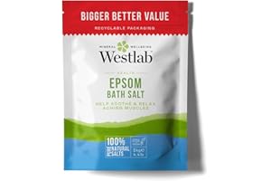 Westlab - Reviving Epsom Salt - 2kg Resealable Pouch - 100% Natural, Pure & Unscented Mineral Salts - Supports Sleep and Relieves Aching Muscles