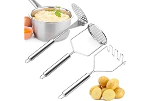 NC DBAILY Schiacciapatate Acciaio Inox,3pcs Passaverdure Manuale Comodo Da Usare Facile Da Pulire Multifunzione Applica Fare Le Patate Frutta Verdura Cottura Al Forno Cioccolato