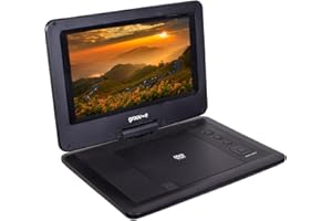 GROOV E Groov-e 10.1-Inch Portable DVD Player - Movie Player with TFT LCD Screen, Built-in Speakers, USB and SD Card Ports, Remote Control, and Rechargeable Battery, Mains or Battery Powered