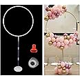 Aroong Balloon Column Circle Arch Stand Balloon Ring Frame Kit With Bases and Balloon Garlands Decorating Strip Tape Kits for Birthday Wedding Baby Shower Party Decorations