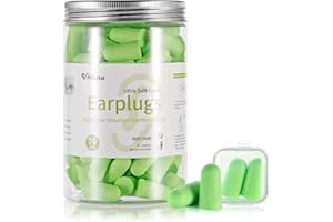 Tapones Oídos Espuma Uktunu 70 Pares de Suaves Tapones Oidos que Bloquean los Ruidos Protectores Auditivos para Dormir, Estudiar, Viajar, Reducción de Ruido