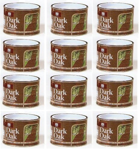 12 x Dark Oak Varnish 180ml For Doors & Wooden Surfaces 180ml