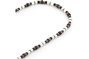 LOCAL LEAGUE Męski naszyjnik z koralików z koralikami australijski styl surfera plaża surfowanie impreza święta festiwal plemienny choker Clubbing dla mężczyzn, chłopaka 45 cm/53 cm/62 cm/73 cm