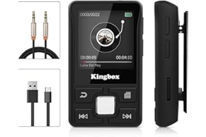 TIMOOM MP3,Reproductor MP3 16 GB Bluetooth 4.1 MP3 Running con Clip Soporta TF hasta 128GB,Sonido HiFi Reproductor de Música de Pantalla 1.5 pulgadas para el Deporte/Podómetro/Radio FM/Grabación/Video/E-book