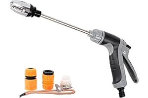 KUNOLI Turbowasher para manguera de jardín, Ultra Turbo Washer para manguera de jardín, boquilla de alta presión para aumentar la presión del agua, cabezal de pulverización para pistola de agua de alta