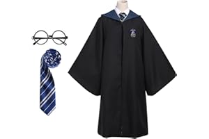 YushengTai Magier Robe, Harry Po-tter Kostüm Erwachsene,Umhang, Zauberer Kostüm für Halloween Cosplay Karneval Verkleidung Party