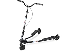 AOODIL Trottinette Swing, Scooter Wiggle pour Enfants, Trottinette Ciseaux, Hauteur Réglable, Trottinettes Pliable à 3 Roues, Scooter Sporter, Trottinettes Kick pour Garçons/Filles/Adultes