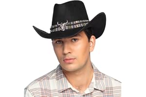 Boland - Sombrero de vaquero Django para adultos, sombrero occidental para disfraces, carnaval y fiesta temática