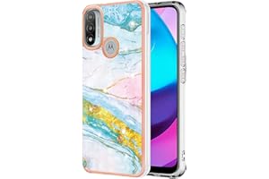 DFJHURE Motorola Moto E20 Case Moto E30 Case Moto E40 Glitter Phone Case Marble Design Case Thin Slim Soft TPU Silicone Shockproof Bumper Protective Rubber Phone Cover for Motorola Moto E40/E30/E20- Colorful