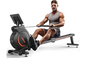 YOSUDA Rameur Musculation d'Appartement​, 16 Niveaux de Résistance, Rameur Magnétique Silencieux avec APP & Écran LCD, Entraînement Cardio, Capacité 160 kg, Rangement Vertical, Assemblage Facile