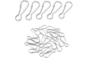 SagaSave 50 Ganchos de Resorte de Acero Inoxidable para Bandera con Ojales, Ganchos de presión para mástil de Bandera, Accesorios de Acero Inoxidable para mástil de Bandera (40 mm/1,57 Pulgadas)