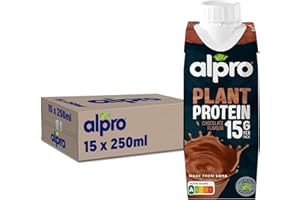 Alpro - Boisson végétale - Soja protéine goût chocolat - 250ml - Lot de 15x250ml