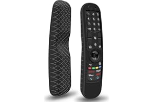HYDREAM Custodia in Silicone Compatibile con LG Telecomando AN-MR21GA MR22GN MR22GA MR23GN MR23GA MR24GA Smart TV Magico Telecomando Guscio Protettiva Cover Cassa Copertura per LG Magic Remote Control (Nero)