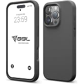Babilden iPhone Kılıf İnce Sıvı Silikon 3 Katmanlı Tam Kaplamalı Yumuşak Jel Kau&ccedil;uk Kılıf Kapak, Antrasit Siyah (iPhone 16 Pr
