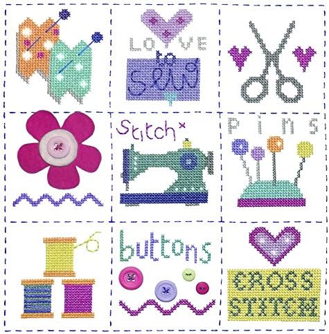 The Stitching Shed Sewing Sampler Cross Stitch and Felt Applique Kit