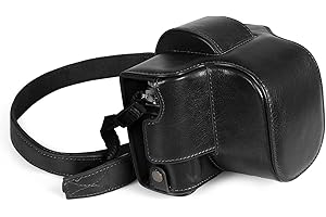 MegaGear MG2010 Ever Ready pokrowiec na aparat z prawdziwej skóry kompatybilny z Nikon Z fc (16-50 mm) (czarny)