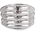 Eleven Rings 4 Plates Stainless Steel Idli Stand/Idli Maker Makes 16 Idlis at Once.