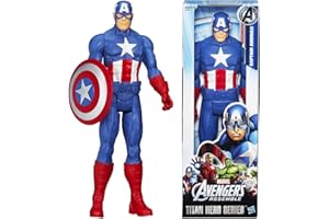 OBLRXM Captain America Figure, Avengers Titan Hero Series Movie Captain America Action Figure 30 cm, Captain America Giocattolo Action Figure Collezionabile