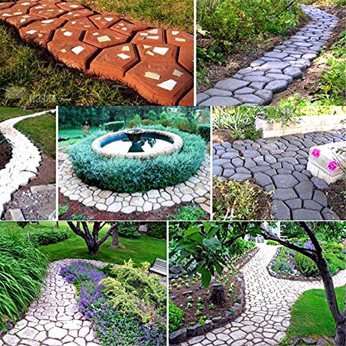 SAILUN® 3 x Betonform Pflastermacher Gießform für Garten Gehwegen Trittsteinen DIY Schalungsform (3 Stücke – Unregelmäßig) - 8