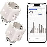 Nooie Wlan Steckdose mit Strommessung,Alexa Steckdose 2er Pack,Smart Home Smart Steckdose Kompatibel mit Alexa & Google Home,