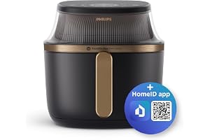 Philips See-Through Airfryer XL 7.2L/1.4KG, 2000W, 16 Functions, 12 Presets | 3000 Series, Touchscreen, Rapid Air Plus Technology, Black, NA342/00
