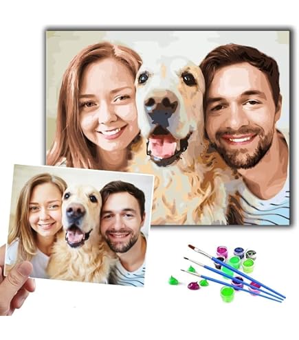 Malen Nach Zahlen – Personalisiert Mit Deinem Foto – DIY Ölgemälde Für Anfänger & Erwachsene