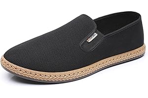 ZVJV Espadrilles Herren Mesh Slippers für Herren Atmungsaktive Loafers Sommer Schuhe