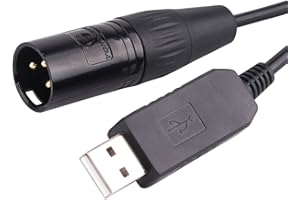 SUAMDOEN Cable adaptador USB a DMX 512 3PIN XLR Interface ordenador PC iluminación de escenario regulador regulador de intensidad USB a DMX Freestyler