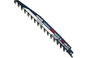 LAIWOO Säbelsägeblatter Stein, Hartmetall Sägeblätter, Zubehör Säbelsäge, HM Sägeblatt Porenbeton, Zubehör Säbelsäge für Porenbeton Beton für Einhell, Dewalt, Bosch(S0243HM, 225mm)