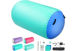 KIKILIVE Air Roller, Rouleau Barreau Gonflable avec Pompe à Air Électrique 600W, Tapis de Gymnastique, Rouleau de Yoga, Matelas de Piste pour la Gym, le Fitness, l'Entraînement à l'Équilibre