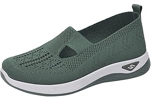 ZUOYUE Chaussure De Sport Femme Orthopédiques Mode Air Running Course Chaussures sans Lacet Ete Outdoor Casual Mesh Respirant Confort Legere Sneakers Chaussures De Marche AntidéRapantes à Coussin