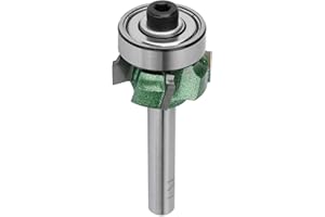 SHARAINN Schneidwerkzeuge, R1/R2/R3 Holzfräser Fräser Wolframstahl 4 Zähne Kantenschneider Fräser 1/4"Schaftkantenwerkzeug 19 * 6mm(R2)