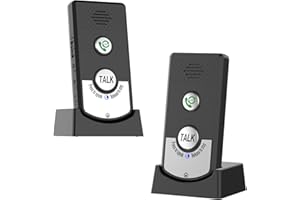 TIVEKEO Intercomunicador inalámbrico de voz de 2 vías, 1000 m, intercomunicador de voz inteligente, intercomunicador de voz de 2 vías, intercomunicador inalámbrico para oficina, hogar (negro)