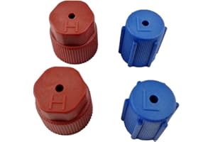 MagiDeal AC Port de Charge Côté R134A Bouchon Climatiseur 2pcs 13mm Bleu + 2pcs Brun 16mm