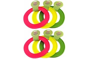 GENERIC 6 PACK HAPPYPET HOOP LA HOOP DOG PUPPY SMALL 15CM FRISBEE THROW TOY RUBBER RING