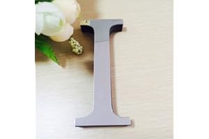 Gemini_mall® 26 Alphabet Letters DIY 3D Acrylic Modern Mirror Sticker Decal Art Mural Wall Sticker Home Decoration (I)