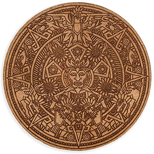 A.P. Donovan - Glasuntersetzer mit Lasergravur - aus MDF - für die Bar, Küche, Wohnzimmer - rutschfest - Tischset für Gläser rund und eckig - 8er Set, Rund Ø 9,5 cm