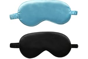 MARYSGIFT Silk Sleep Mask Women Men - Eye Mask for Sleeping Adjustable Elastic Strap Blackout Soft Comfortable Eye Covers Blindfolds YZ0094