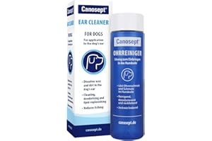 Canosept Limpiador Oidos Perros 125ml – Spray antiséptico para perros - Solución para el cuidado del oído y limpiador del oído del perro y disuelve la suciedad en el oído del perro