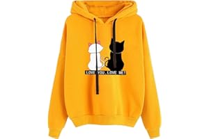 Uwdiohq Suéter De Manga Larga con Estampado De Animados Informal De Otoño E Invierno para Mujer Chaquetón Mujer Invierno Sudadera Talla Grande Chaqueta De Algodon Mujer