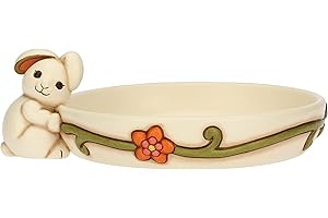 THUN Pasqua 2023, Centrotavola con Coniglietto in Ceramica Decorata a Mano, Linea Pasqua Favolosa, 27.6x22.6x9 cm h