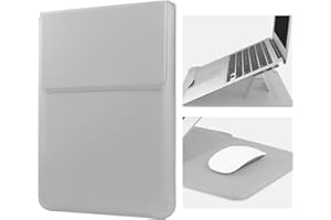 HoYiXi 13.3'' Funda para Portátiles Bolsa Compatible con MacBook Air 13 M1 M2 2022-2018/MacBook Pro 13 M2 2022-2016/Surface Pro 8/Surface Go 3 13-13.3'' DELL Lenovo HP ASUS Acer Huawei PC, Plata