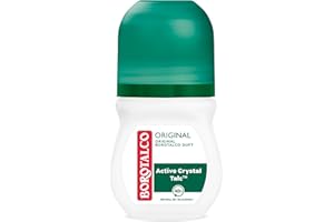 Borotalco Deo Roll-On Original 50 ml – Formula con Active Crystal Talc per tripla protezione contro il sudore – 0% alcol