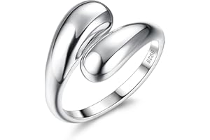 Diamday Anelli in argento 925 per donna Anelli regolabili in argento per il pollice Anelli aperti in argento per le nocche Anello a goccia