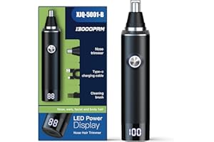 BRIGIN Rasoio per peli del naso per uomini e donne, sicuro, strumento elettrico di precisione, impermeabile e a batteria