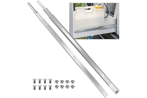 SHUHANG Glissiere pour Tiroir Charge Lourde Avec Amortisseur Coulisse Tiroir 68kg Capacité de Charge Roulement à Billes 300 350 400 450 500 550 600 650 700 750 800 850 900 950 1000 mm, 1 paire