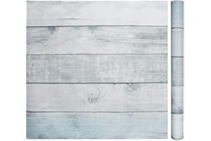 Shackcom Papier Peint Vintage Autocollant Mural Veinure du Bois Rouleau de Papier Décoratif Auto-Adhésif Imperméable 44.5x600cm pour Cuisine Chambre Salon Toilette Meuble