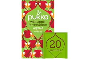 Pukka Tisane, Wild Apple & Cinnamon, Tisana Biologica Con Mela Selvatica e Cannella, Con Ingredienti 100% Naturali, Per Ogni Momento della Giornata, 20 Filtri